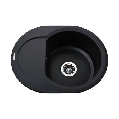 Гранітна мийка Globus Lux MORAINE 600х470-А0001, чорний